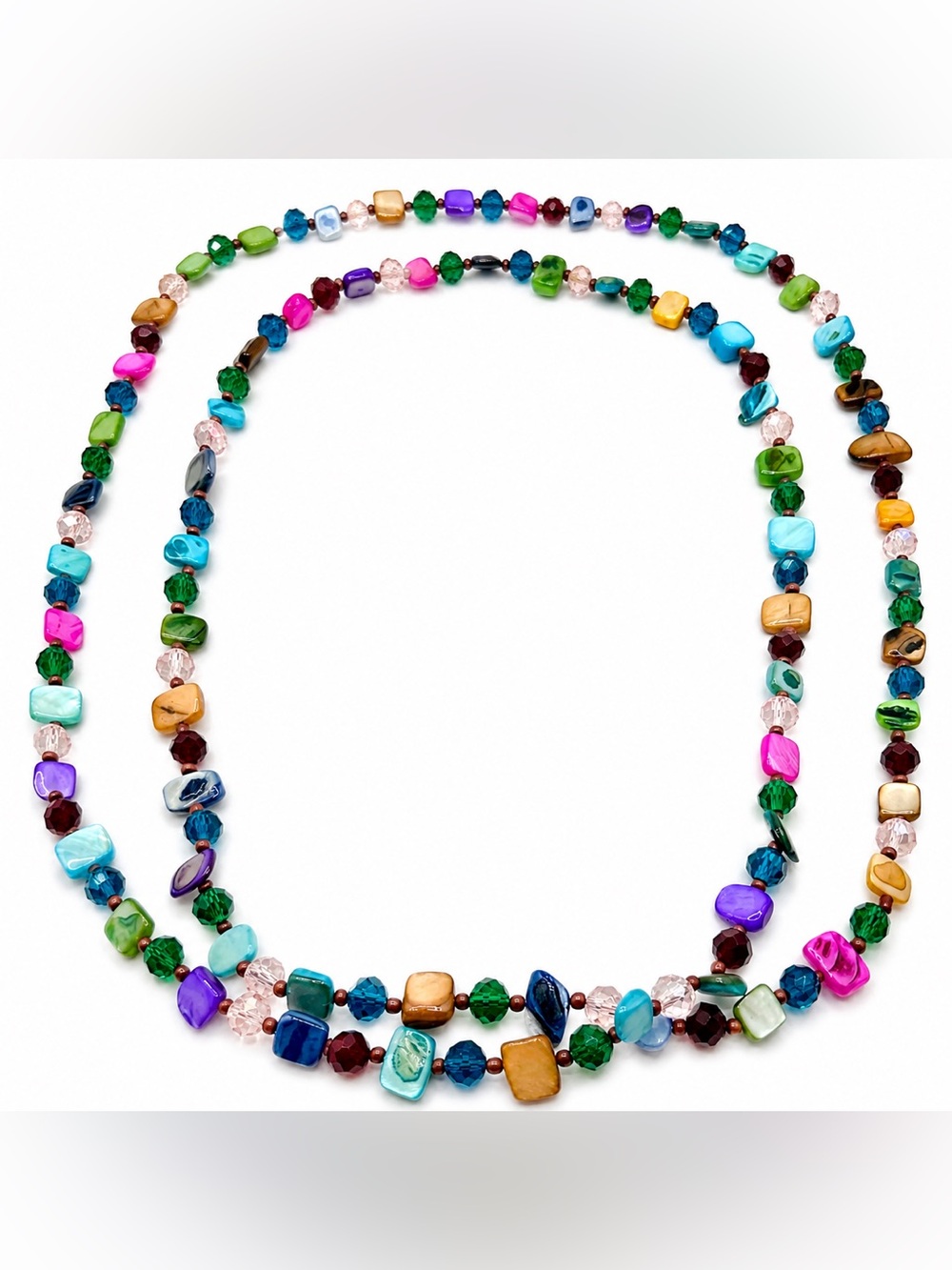Colorful Multi-Bead Women's Necklace - Vibrant Mixed Colors